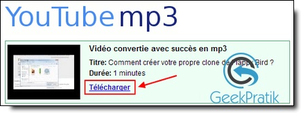 YouTube-Mp3 : Etape 3